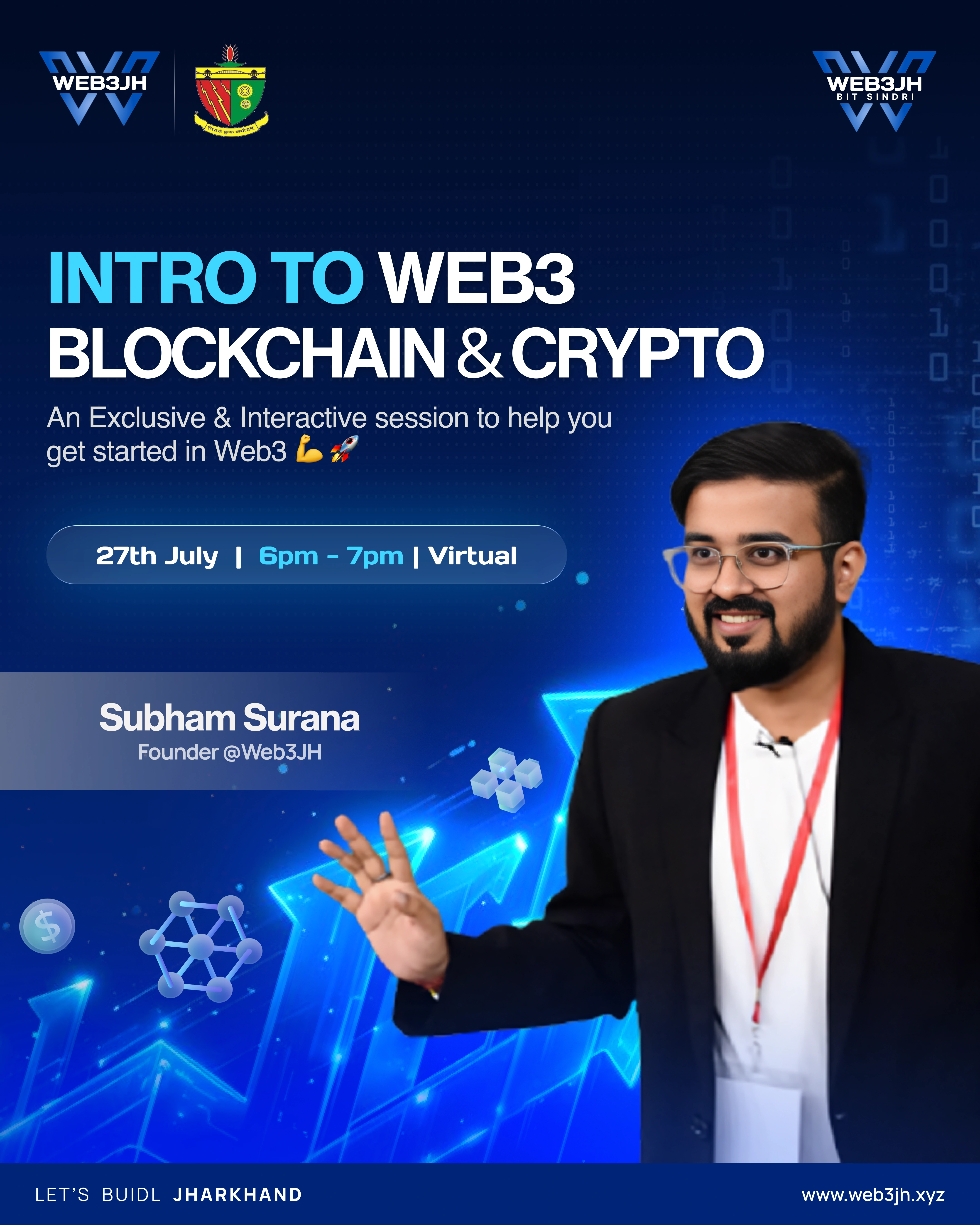 Intro to Web3, Blockchain & Crypto event in Virtual on 27th July 2025 - Image 1